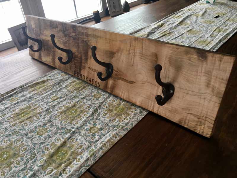 Personalized Reclaimed Wooden Coat Rack Barn Wood hooks – AllBarnWood